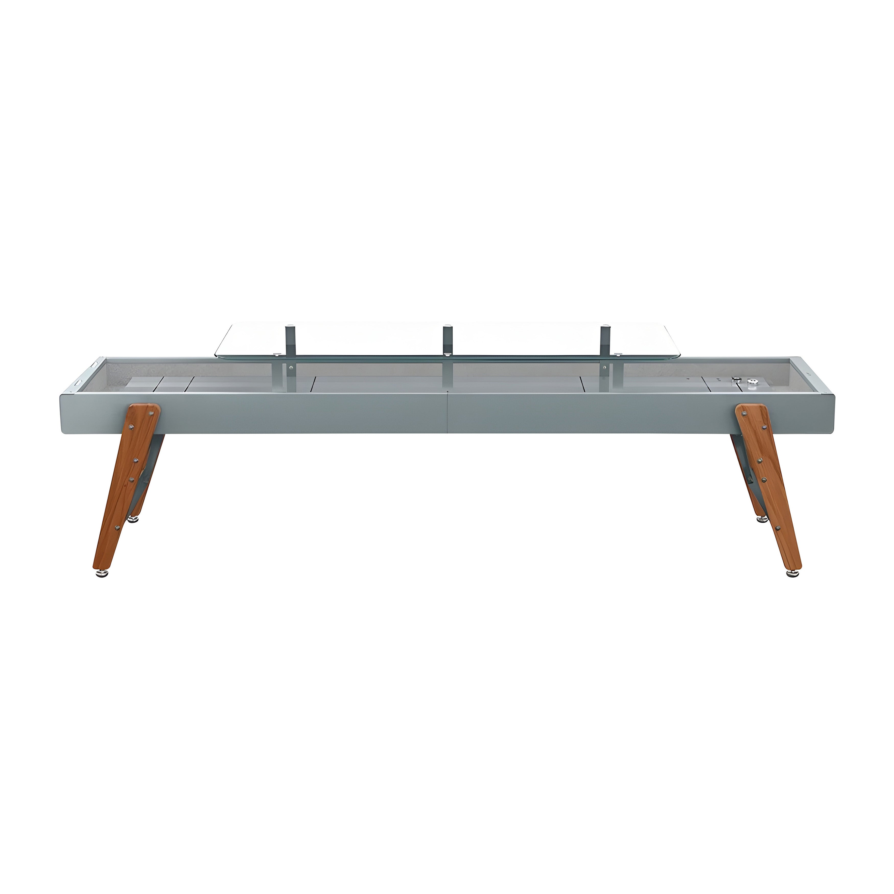Track Dining Shuffleboard: 12 Feet + Window Grey + Snow Lining