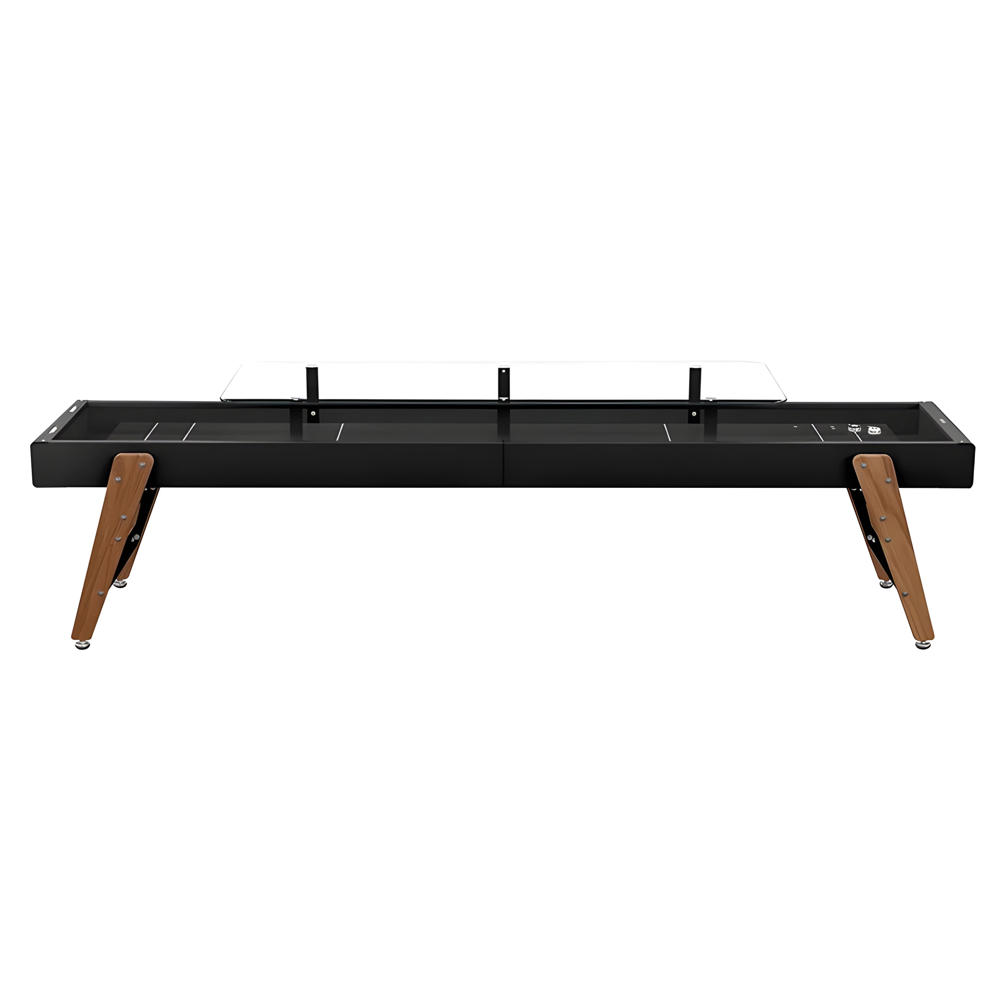 Track Dining Shuffleboard: 14 Feet + Jet Black + Deep Black Lining