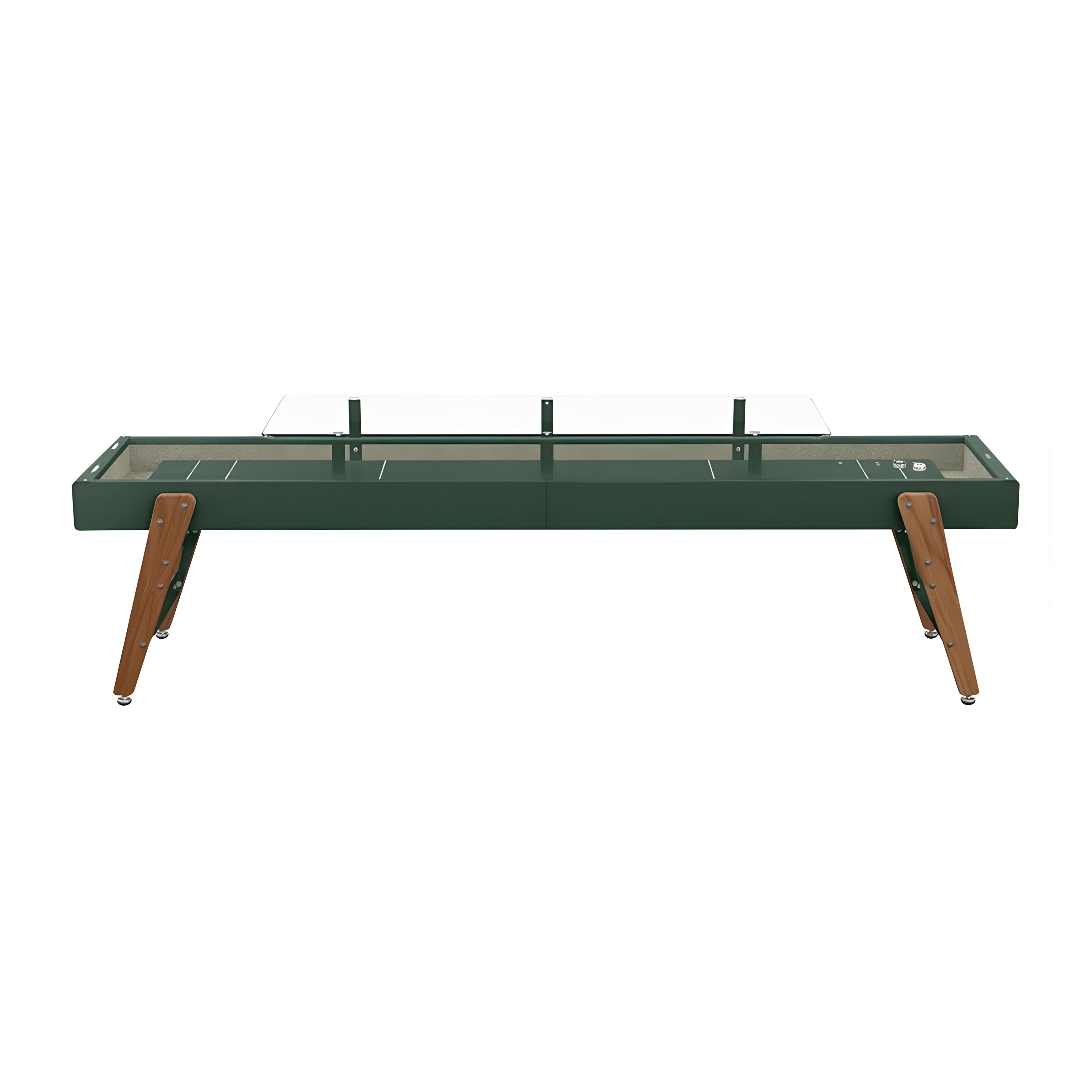 Track Dining Shuffleboard: 12 Feet + Nordic Green + Sage Tea Lining
