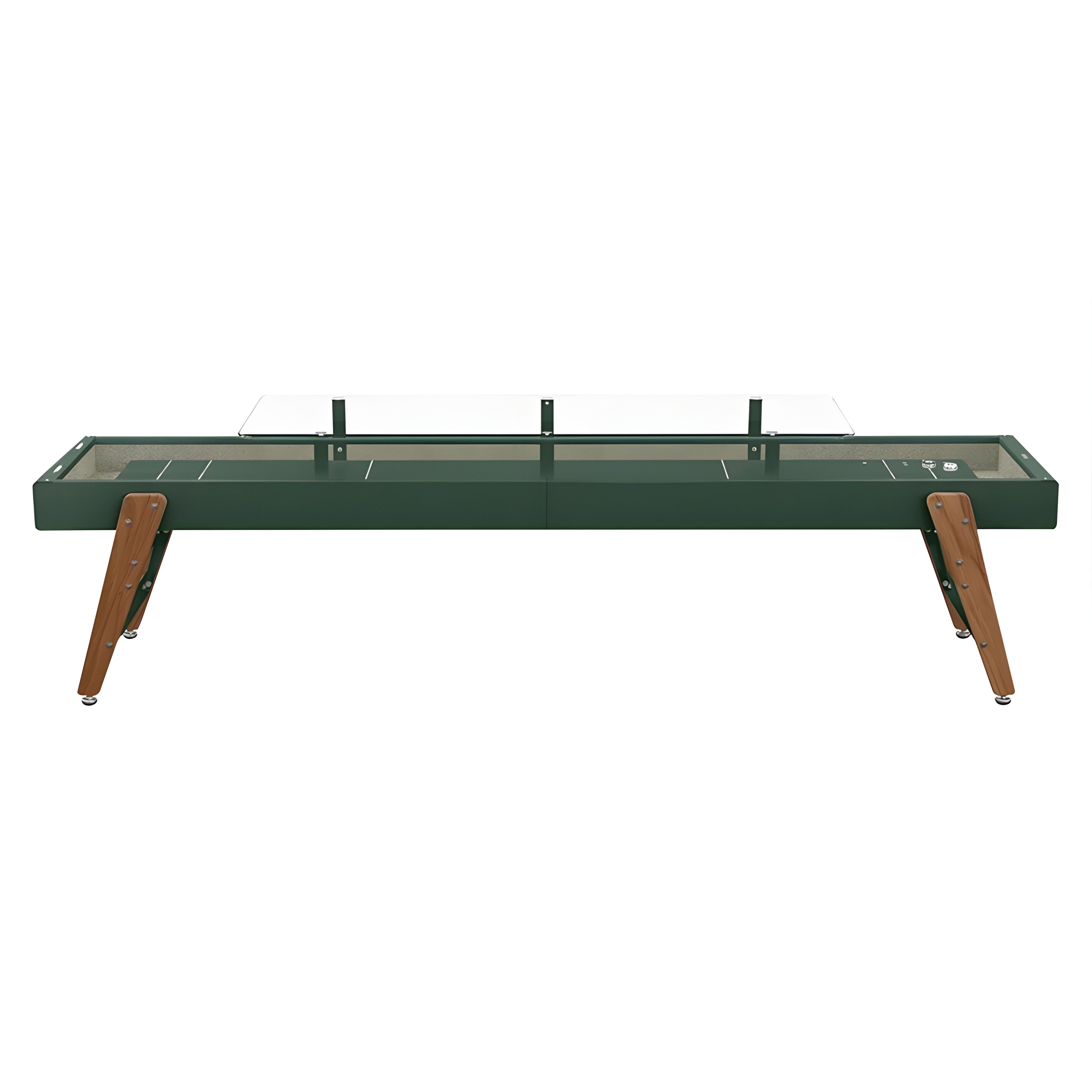 Track Dining Shuffleboard: 14 Feet + Nordic Green + Sage Tea Lining