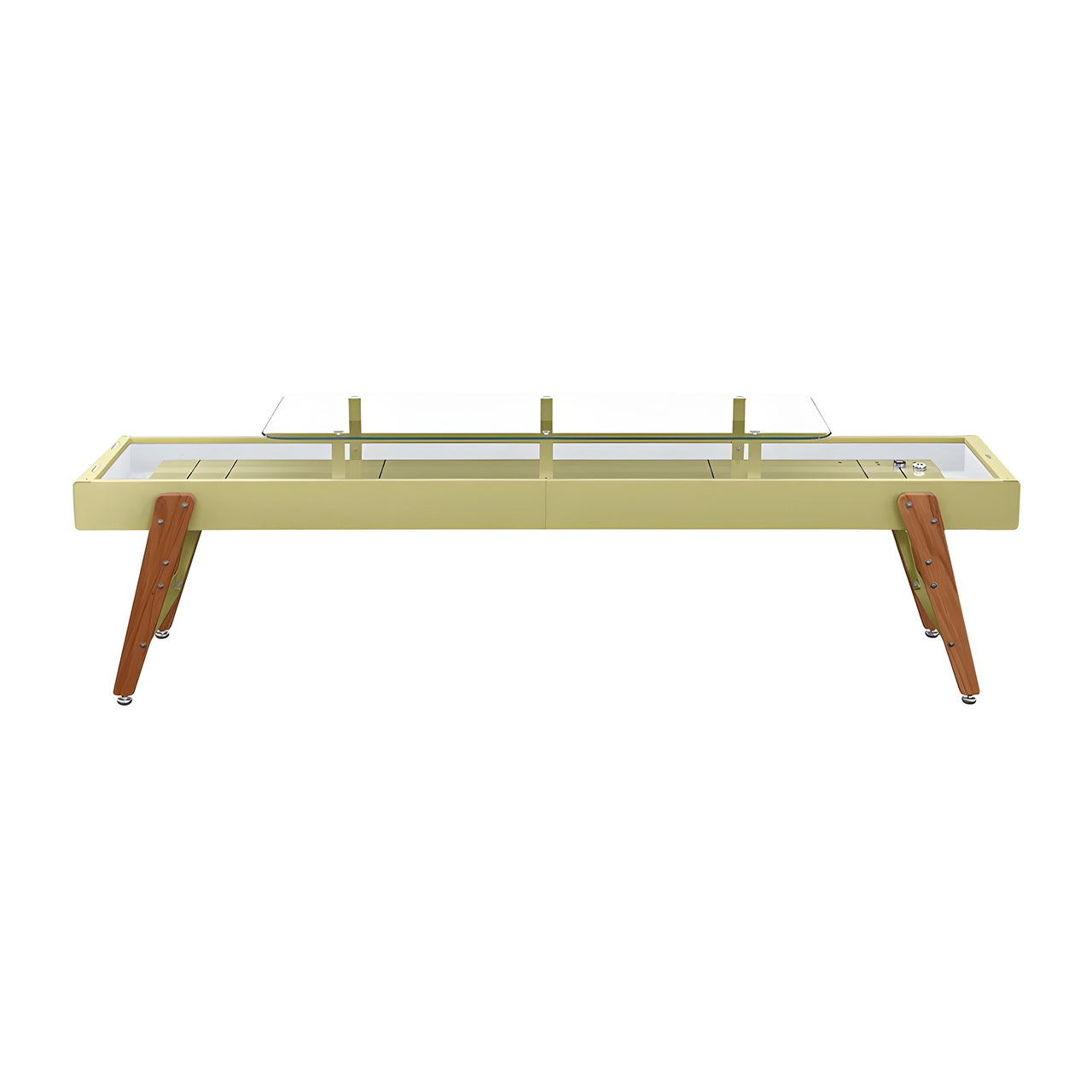 Track Dining Shuffleboard: 12 Feet + Green Beige + Snow Lining