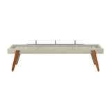 Track Dining Shuffleboard: 12 Feet + Silk Grey + Pearl Beige Lining