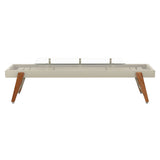 Track Dining Shuffleboard: 14 Feet + Silk Grey + Pearl Beige Lining
