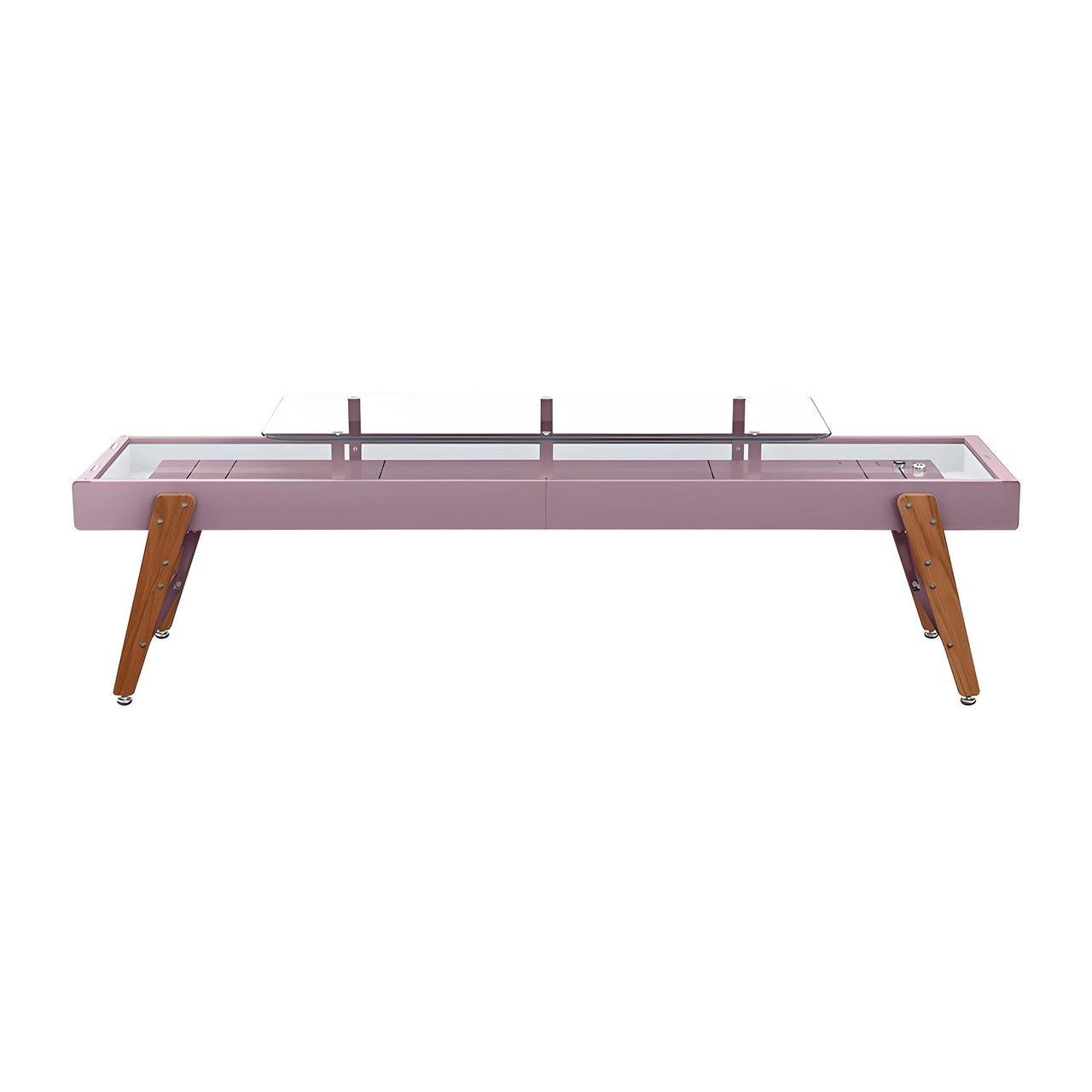 Track Dining Shuffleboard: 12 Feet + Pastel Violet + Snow Lining