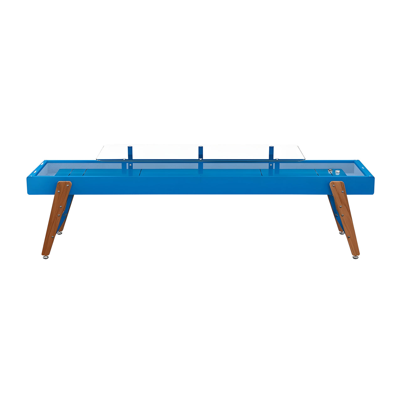 Track Dining Shuffleboard: 12 Feet + Sky Blue + Sky Lining
