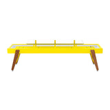 Track Dining Shuffleboard: 12 Feet + Sulfur Yellow + Snow Lining