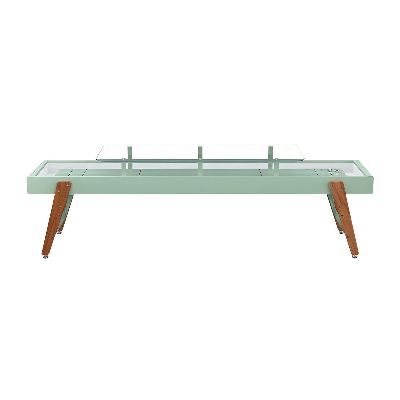 Track Dining Shuffleboard: 12 Feet + Warm Sage + Snow Lining