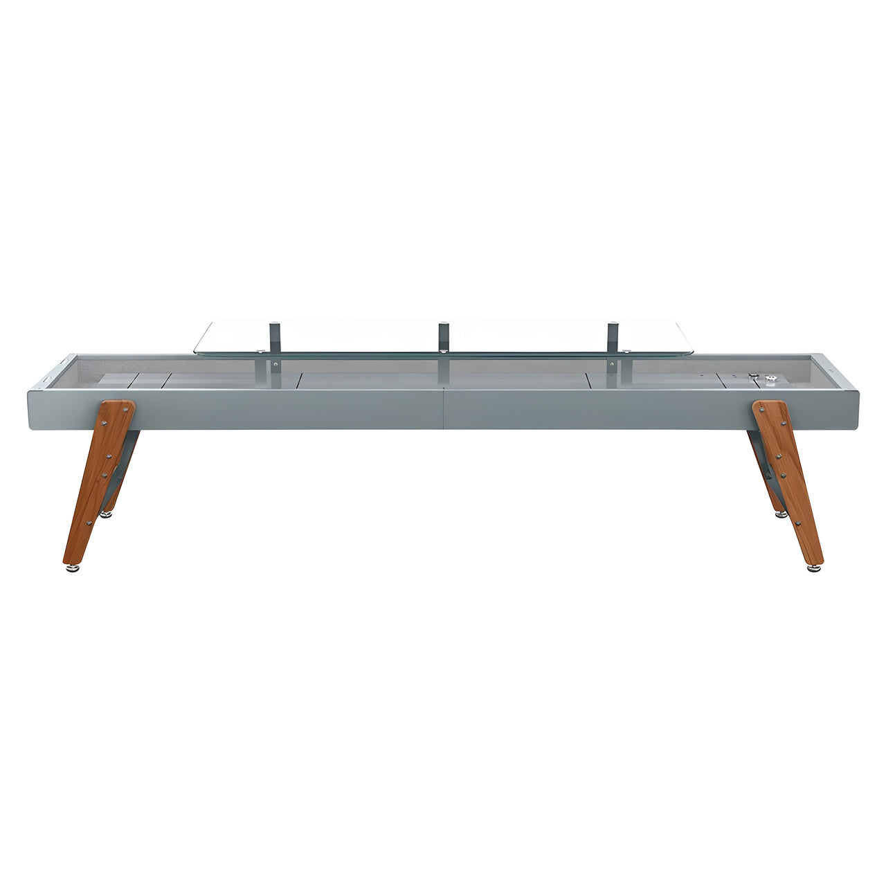 Track Dining Shuffleboard: 14 Feet + Window Grey + Snow Lining