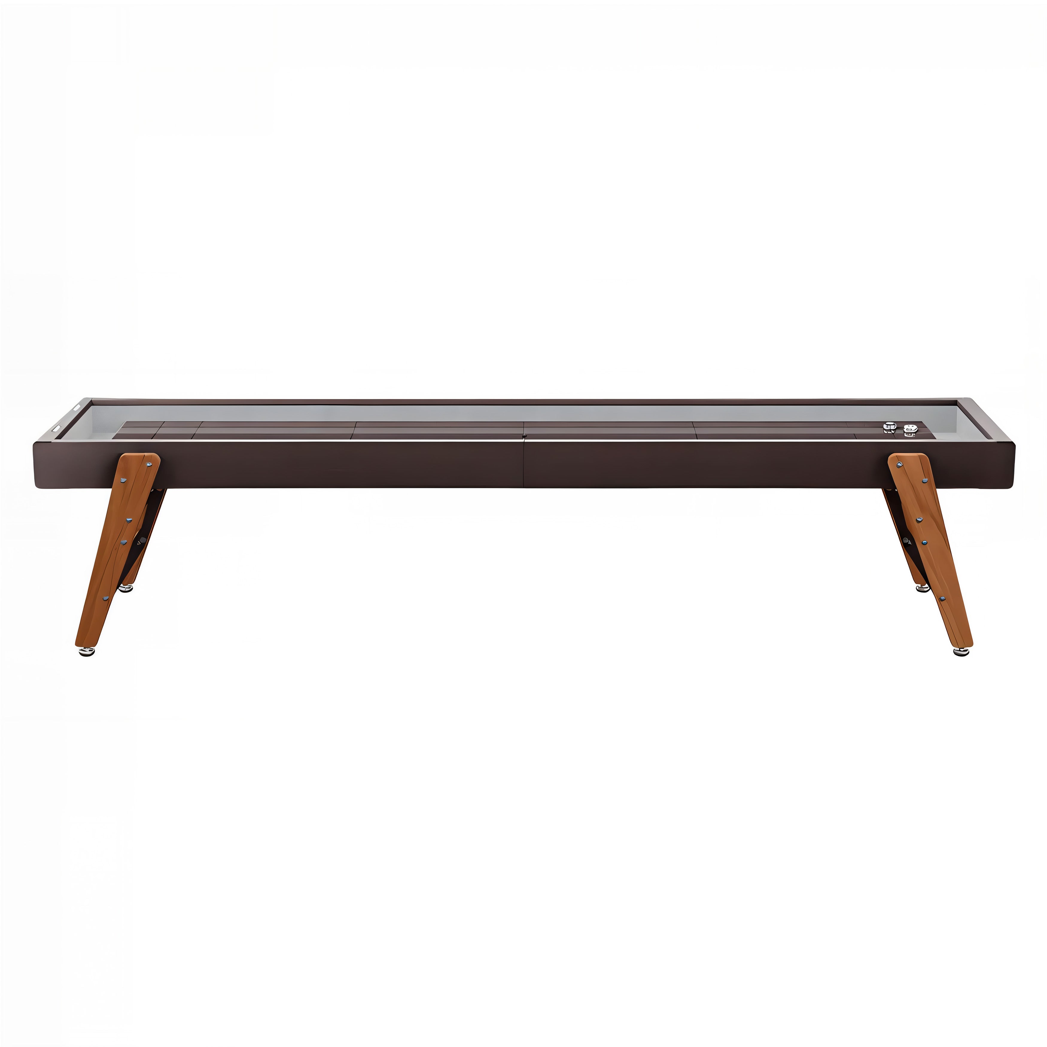 Track Shuffleboard: 14 Feet + Grey Brown + Pearl Beige Lining