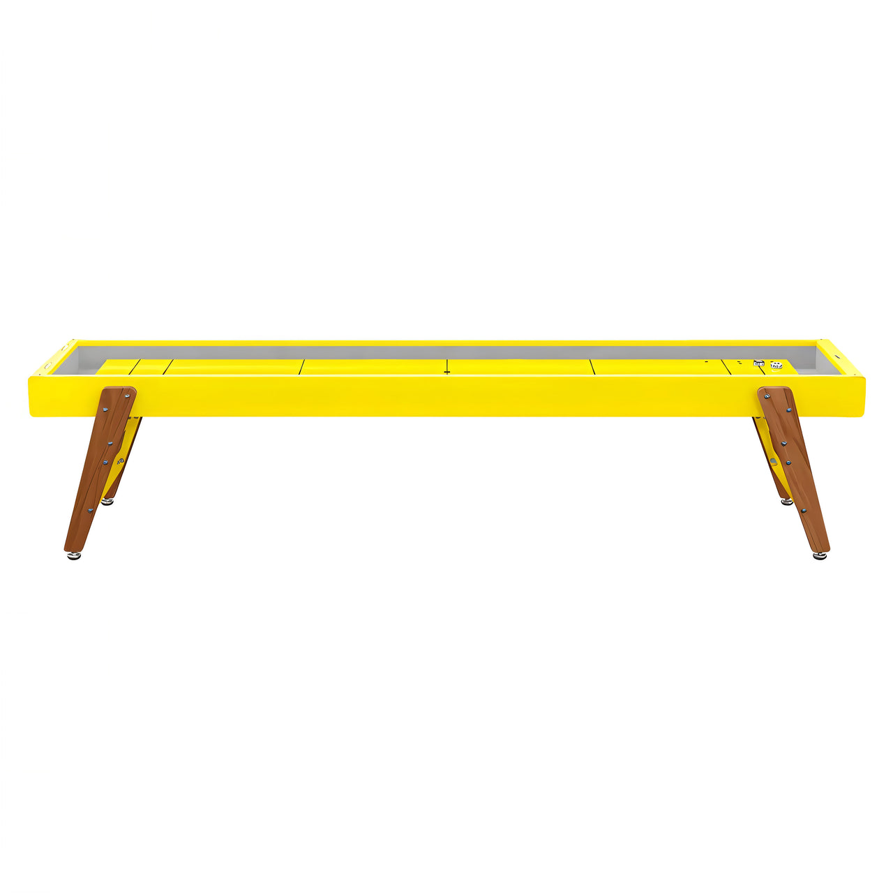 Track Shuffleboard: 14 Feet + Sulfur Yellow + Snow Lining