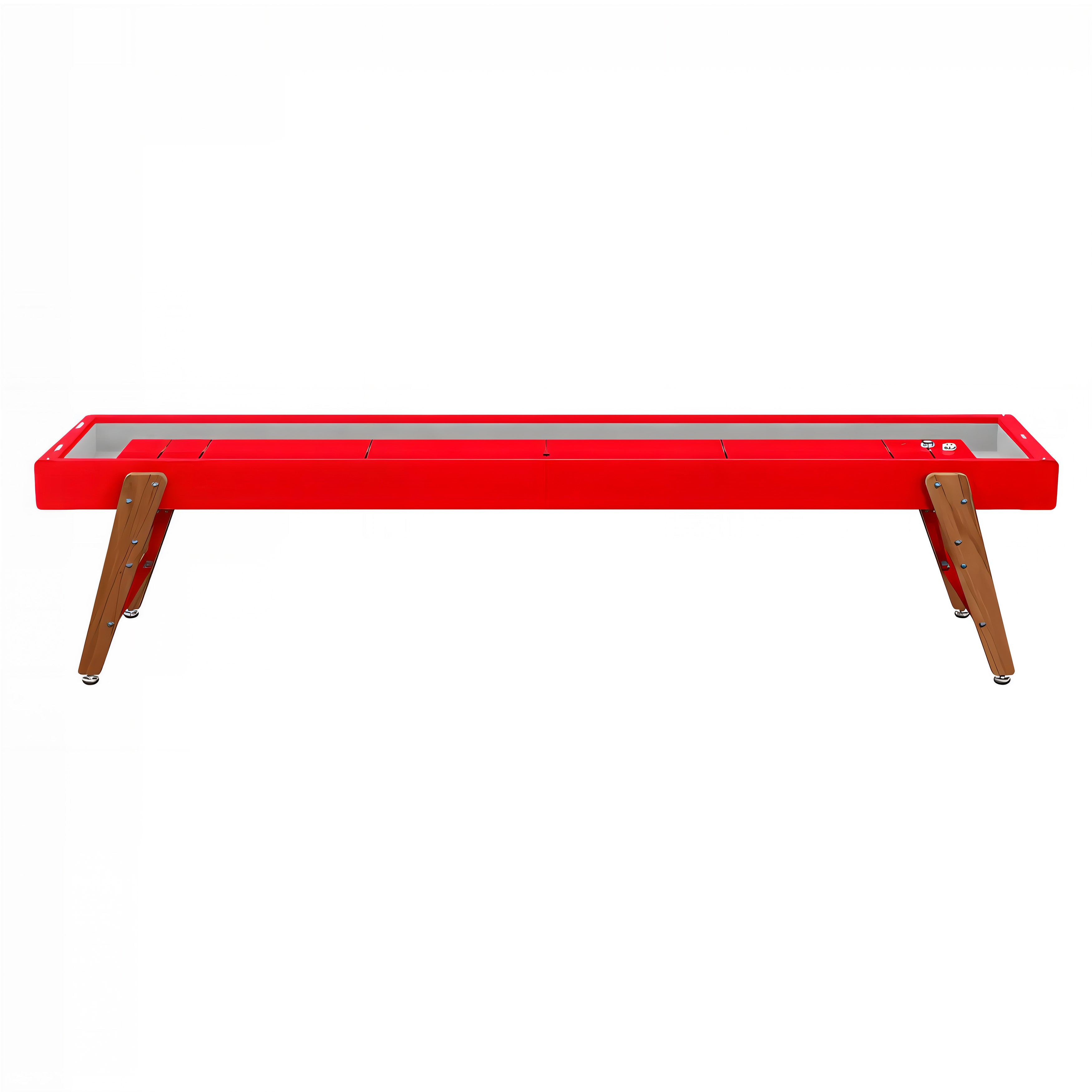 Track Shuffleboard: 14 Feet + Traffic Red + Burgundy Lining