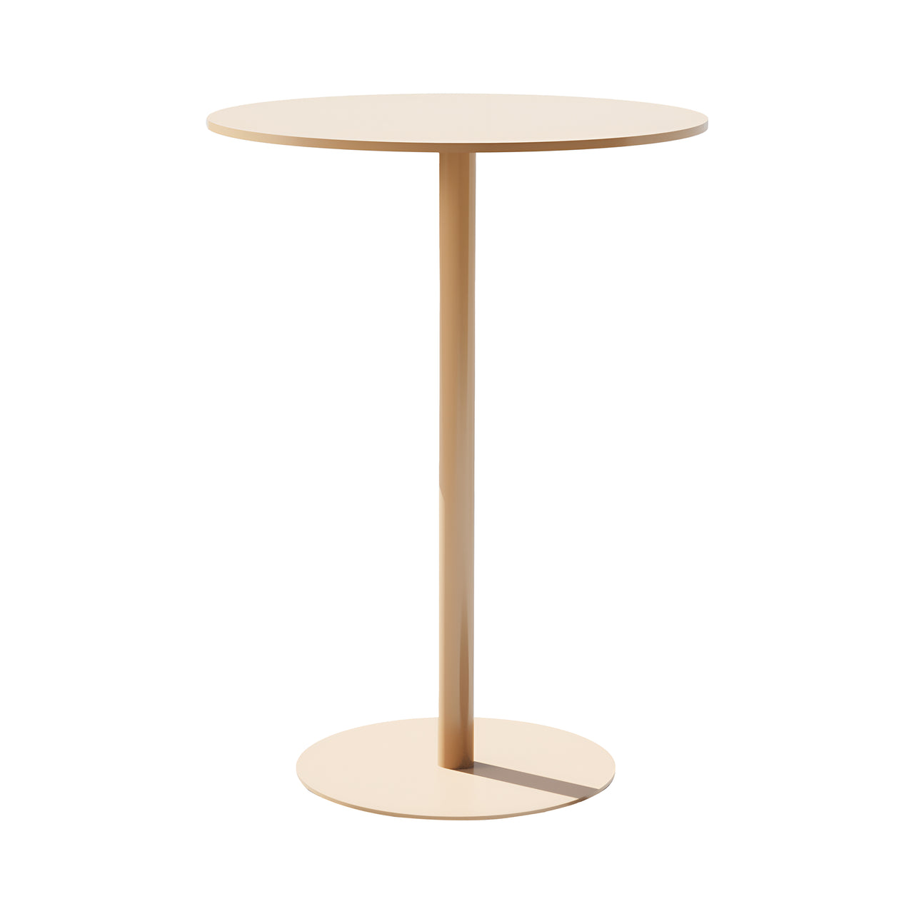 Simple Bar Table: Round + Tan