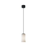 Cirio Simple Pendant Lamp: White Opal Glass + Black