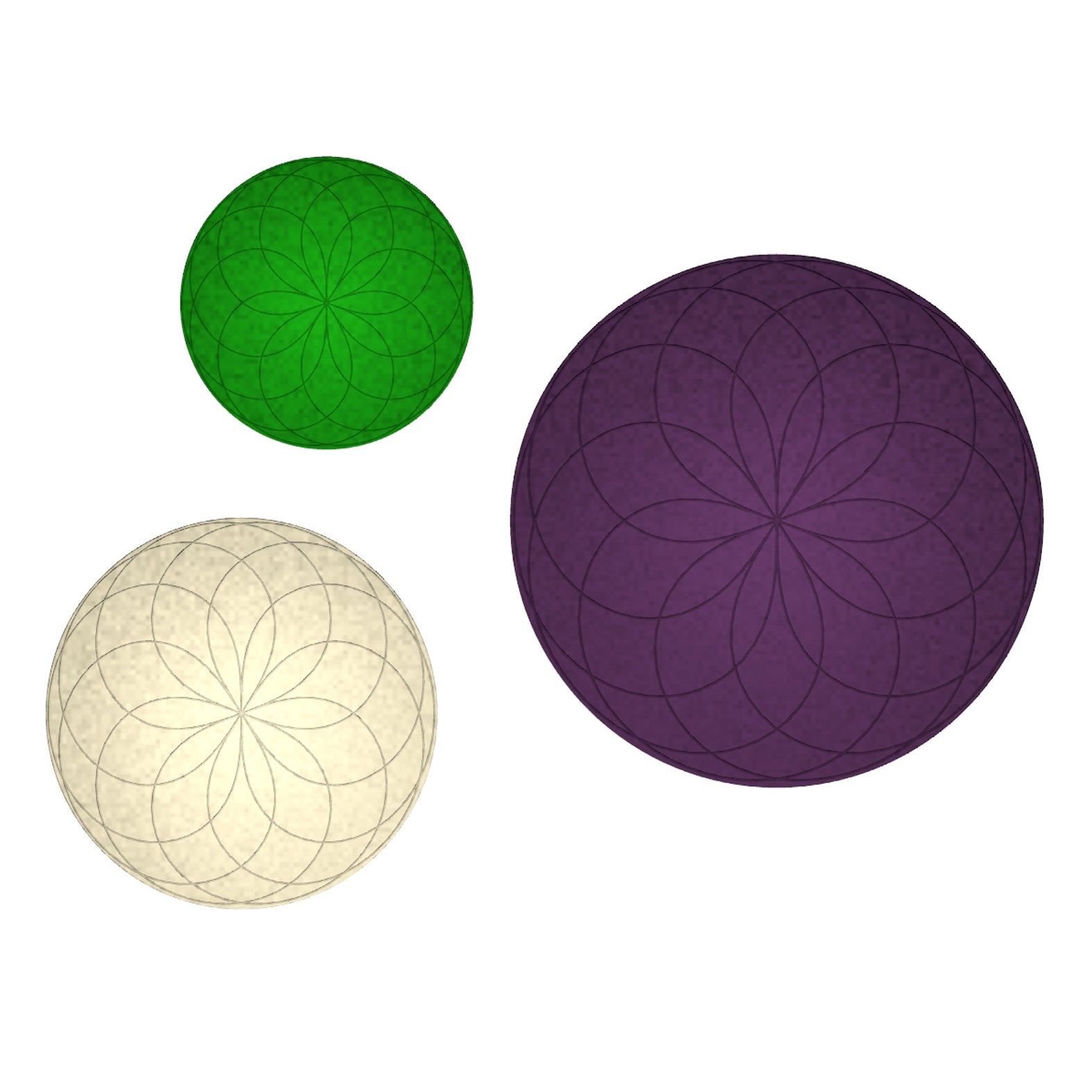 Lotus Hand Tufted Round Rug: Small