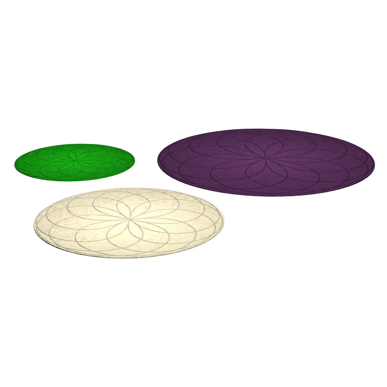 Lotus Hand Tufted Round Rug: Large
