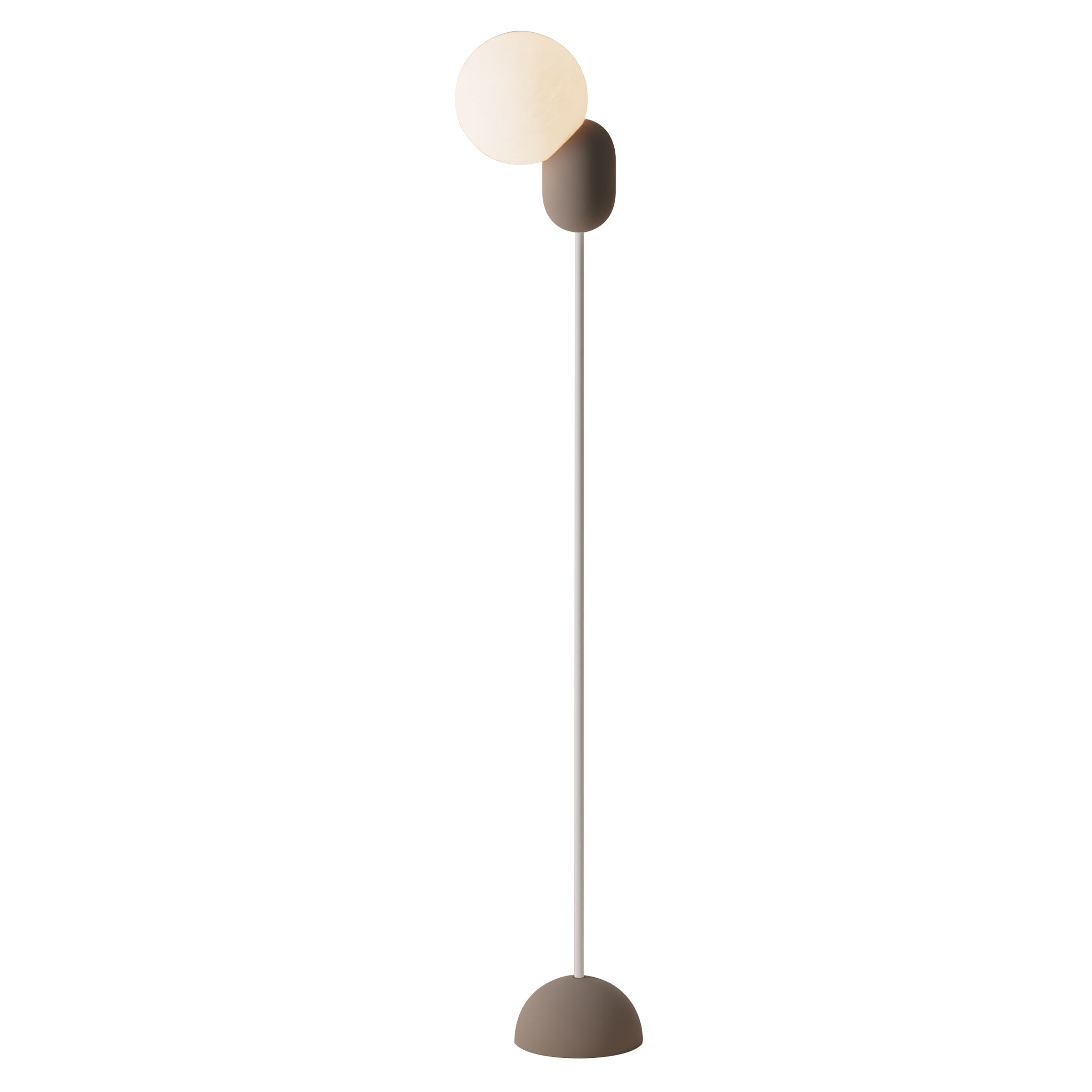 Cantilever Floor Light: Smoke + White