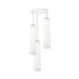 Solis Chandelier: Medium + 3 +  White