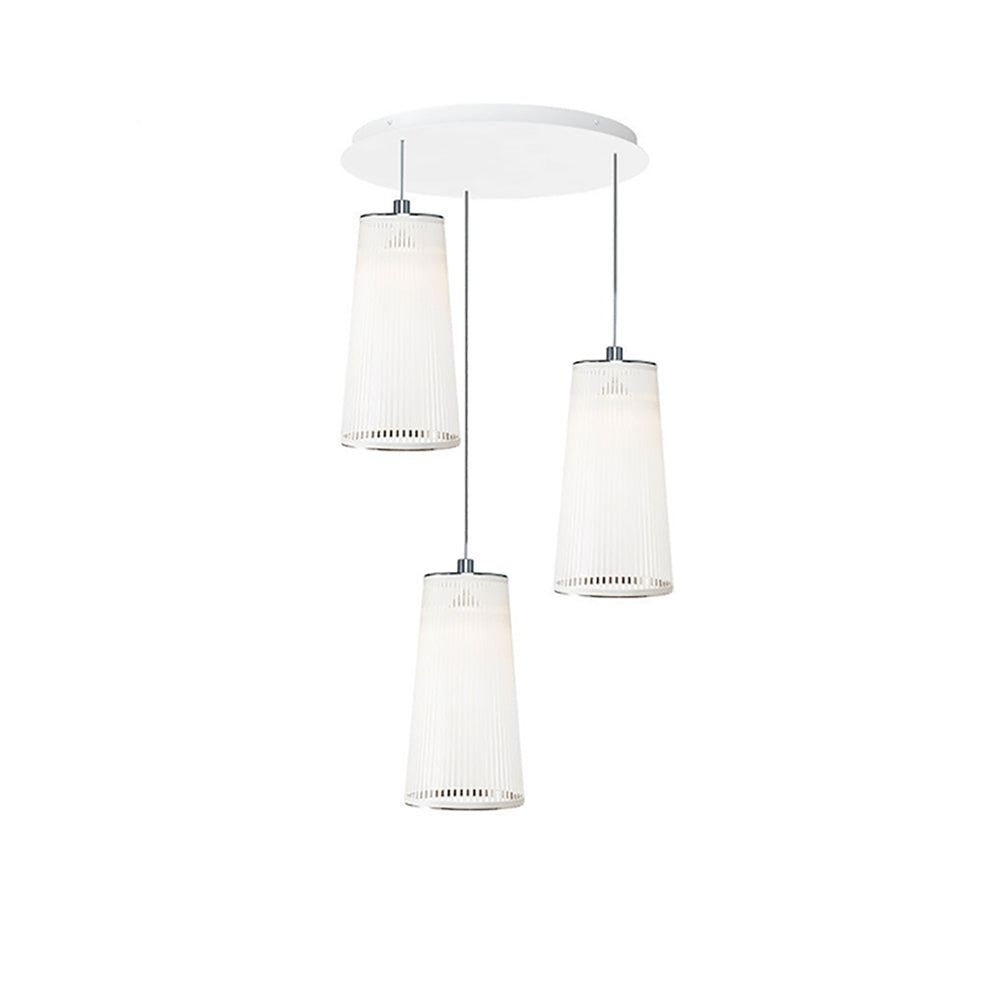 Solis Chandelier: Small + 3 + White