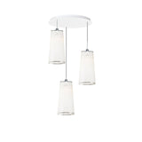 Solis Chandelier: Small + 3 + White