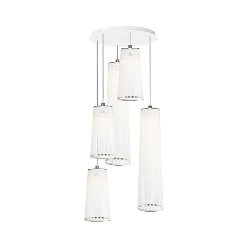 Solis Chandelier: Small + 5 + White