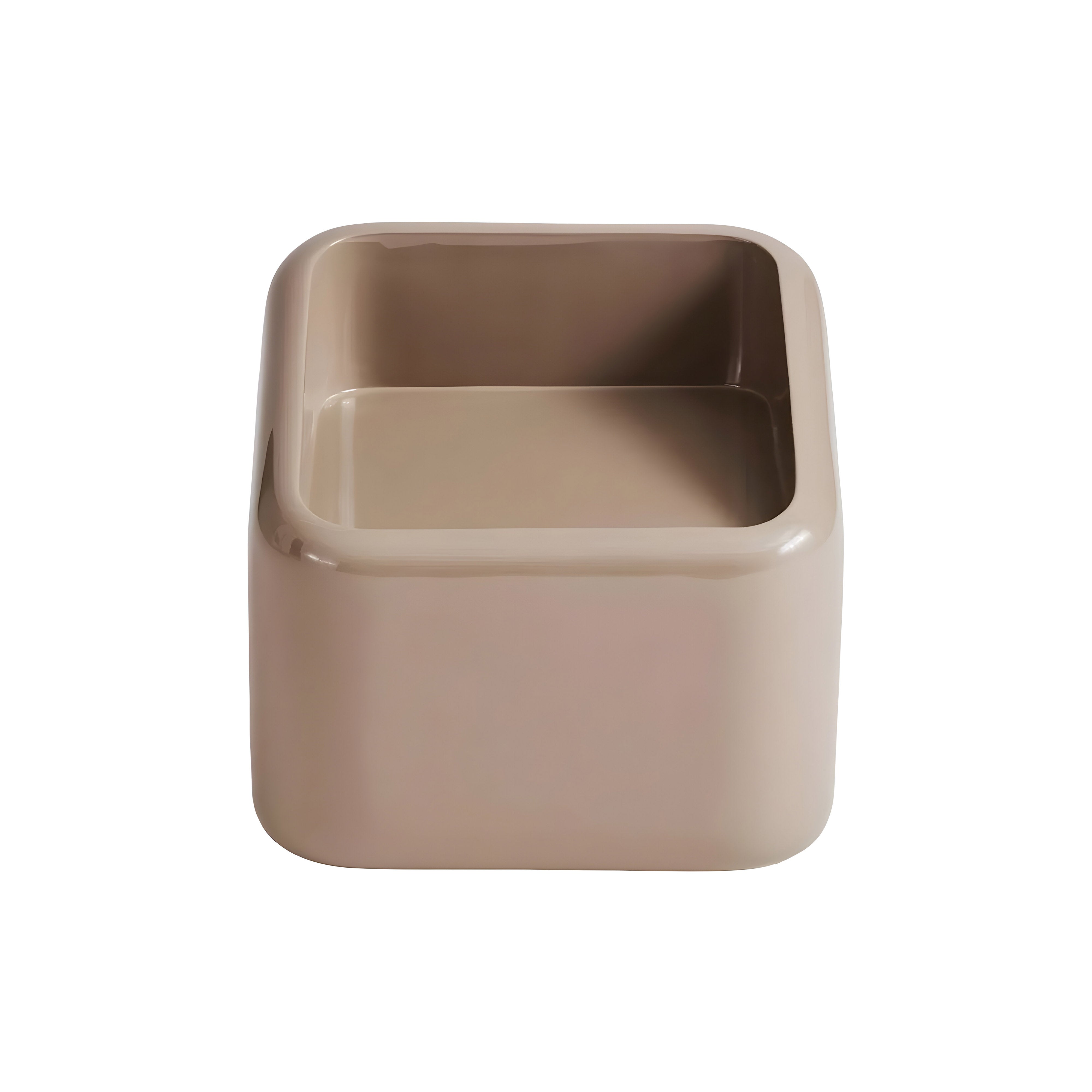 Angled Module Coffee Table: Brown