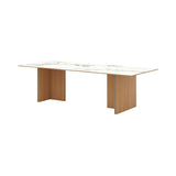 Stockholm Ceramic Table: Medium + Dekton Natura + Super-Matt Oak + Anodized Aluminum Bronze