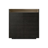 Stockholm STH011 Cupboard: Composition 1 + Dark Grey Stained Oak + Anodized Aluminum Bronze + Black