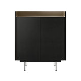 Stockholm STH011 Cupboard: Composition 2 + Ebony Stained Oak + Anodised Aluminum Bronze + Black