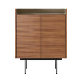 Stockholm STH011 Cupboard: Composition 3 + Super-Matt Walnut + Anodized Aluminum Bronze + Black