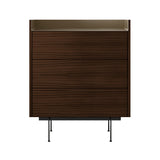 Stockholm STH012 Chest of Drawers: Composition 2 + Dark Stained Walnut + Anodised Aluminum Bronze + Black