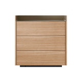 Stockholm STH012 Chest of Drawers: Composition 1 + Whitened Oak + Anodised Aluminum Bronze + Black