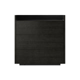 Stockholm STH012 Chest of Drawers: Composition 1 + Dark Grey Stained Oak  + Anodised Aluminum Black + Black