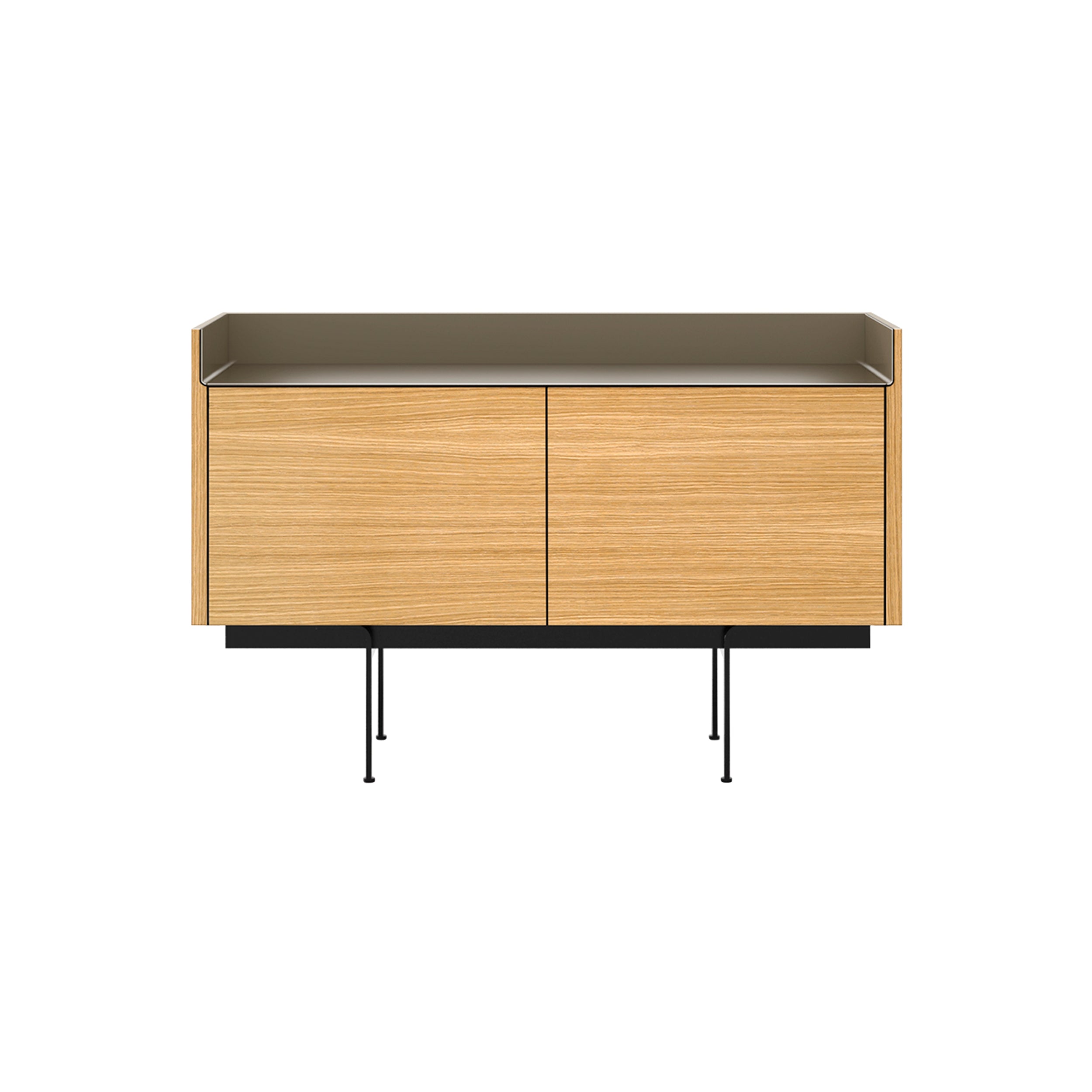 Stockholm Sideboard: STH201 + Super-Matt Oak + Anodized Aluminum Bronze + Black