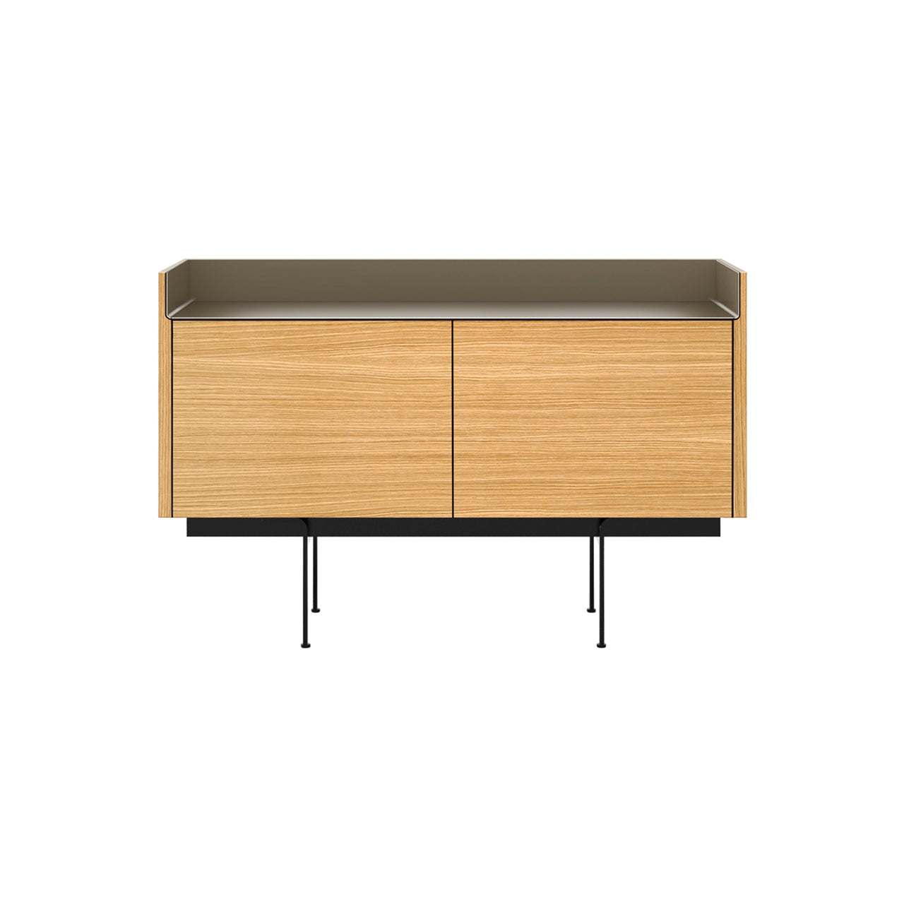 Stockholm Sideboard: STH201 + Super-Matt Oak + Anodized Aluminum Bronze + Black