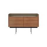 Stockholm Sideboard: STH201 + Walnut Stained Walnut + Anodized Aluminum Bronze + Black