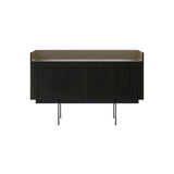 Stockholm STH203 Technic Sideboard: Composition 3 + Dark Grey Stained Oak + Anodized Aluminum Bronze + Black