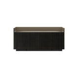 Stockholm STH203 Technic Sideboard: Composition 1 + Dark Grey Stained Oak  + Anodised Aluminum Bronze + Black