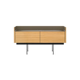 Stockholm STH251 Slim Sideboard: Composition 3  + Super-Matt Oak + Anodized Aluminum Bronze + Black