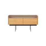 Stockholm Slim Sideboard: STH251 + Super-Matt Oak + Anodized Aluminum Pale Rose + Black