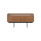 Stockholm Slim Sideboard: STH251 + Walnut Stained Walnut + Anodized Aluminum Pale Rose + Black