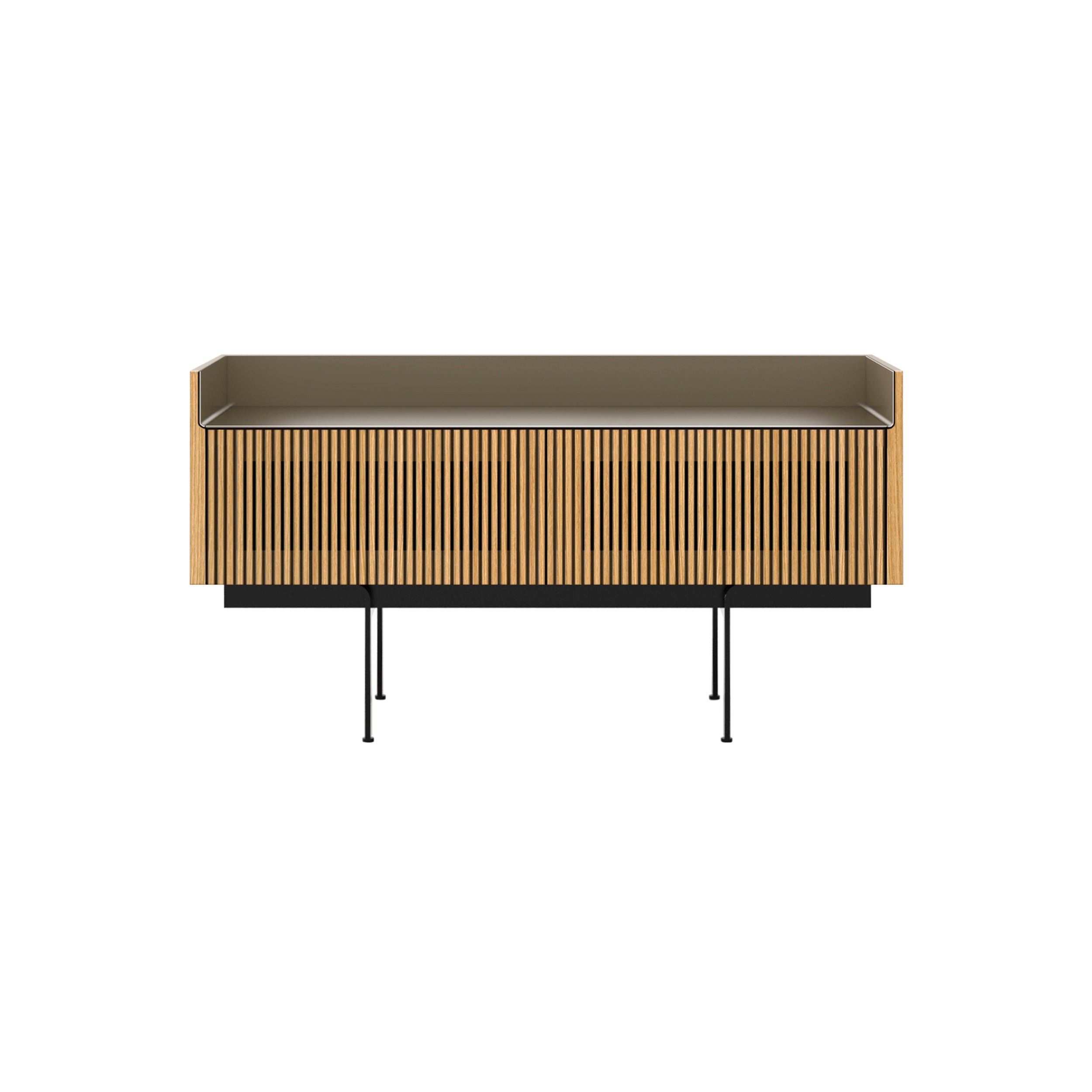 Stockholm Slim Sideboard: STH253 + Super-Matt Oak + Anodized Aluminum Bronze + Black