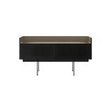 Stockholm STH253 Slim Sideboard: Composition 3 + Ebony Stained Oak + Anodized Aluminum Bronze + Black