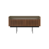 Stockholm Slim Sideboard: STH253 + Walnut Stained Walnut + Anodized Aluminum Bronze + Black