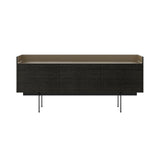 Stockholm STH301 Sideboard: Composition 3 + Dark Grey Stained Oak + Anodized Aluminum Bronze + Black