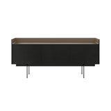 Stockholm STH301 Sideboard: Composition 3 + Ebony Stained Oak + Anodized Aluminum Bronze + Black