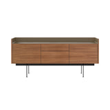 Stockholm STH302 Sideboard: Composition 3 + Walnut Stained Oak + Anodized Aluminum Bronze + Black