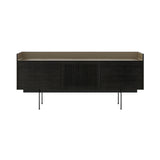 Stockholm STH303 Technic Sideboard: Composition 3 + Dark Grey Stained Oak + Anodized Aluminum Bronze + Black