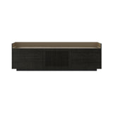 Stockholm STH303 Sideboard: Composition 1 + Dark Grey Stained Oak + Anodized Aluminum Bronze + Black