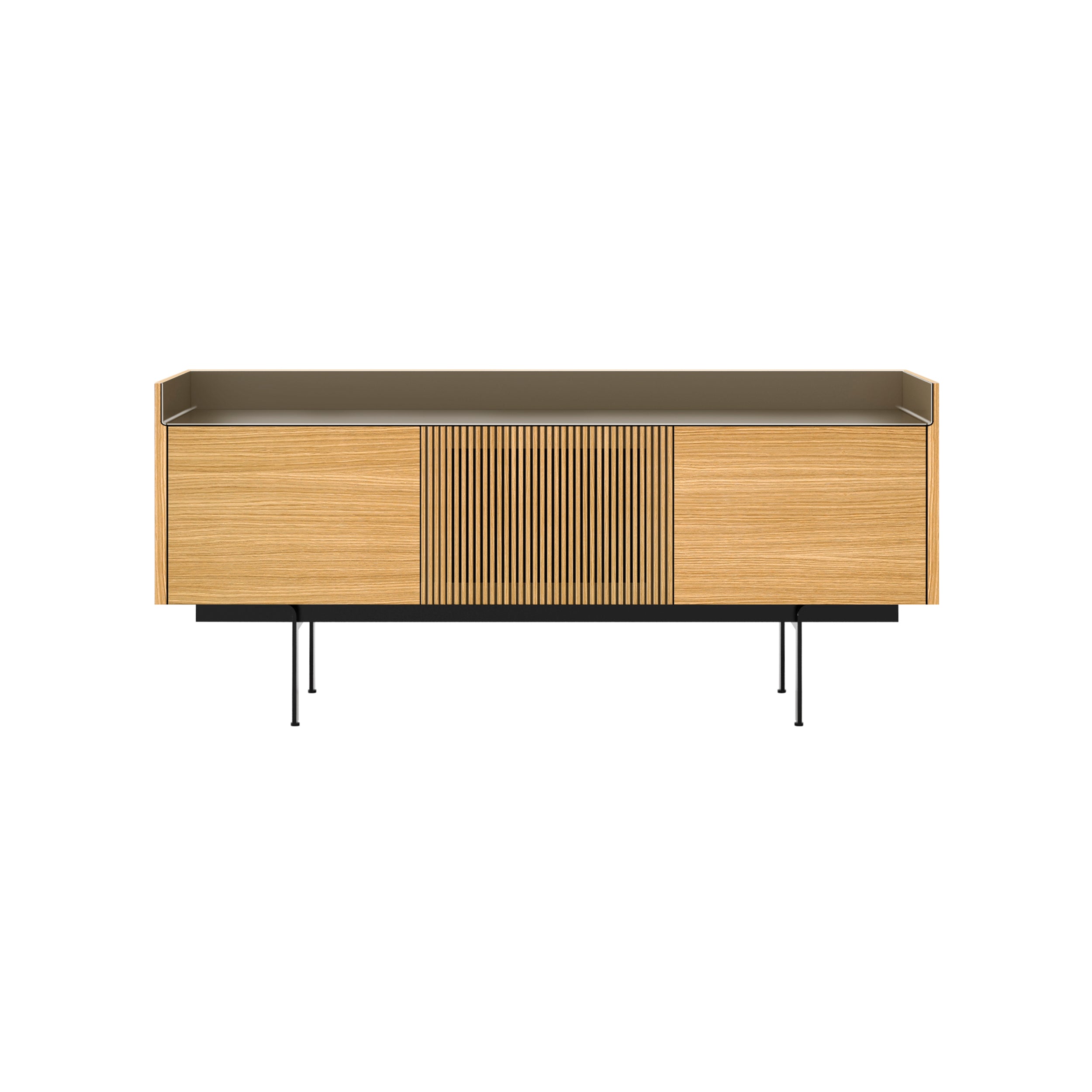 Stockholm Technic Sideboard: STH303 + Super-Matt Oak + Anodized Aluminum Bronze + Black