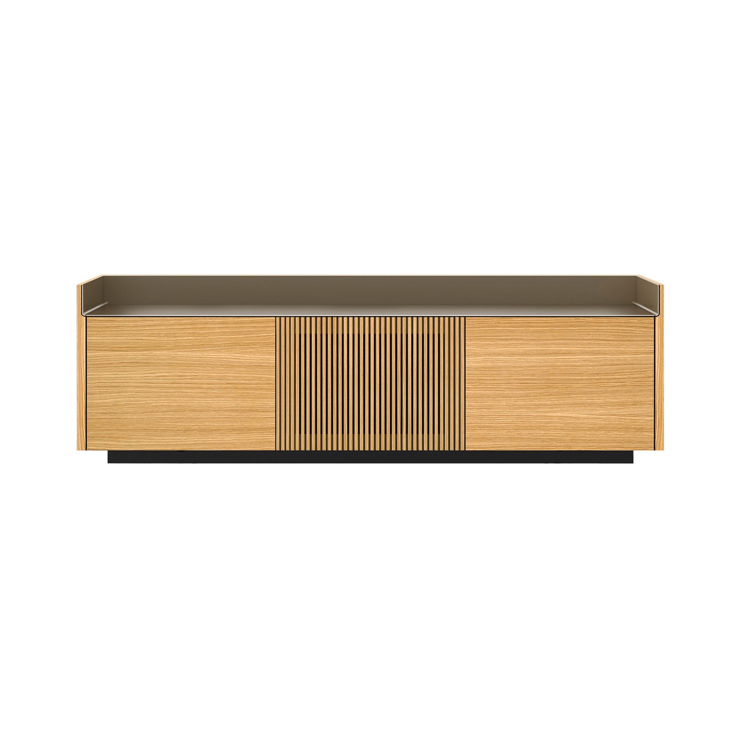 Stockholm STH303 Sideboard: Composition 1 + Super-Matt Oak + Anodized Aluminum Bronze + Black